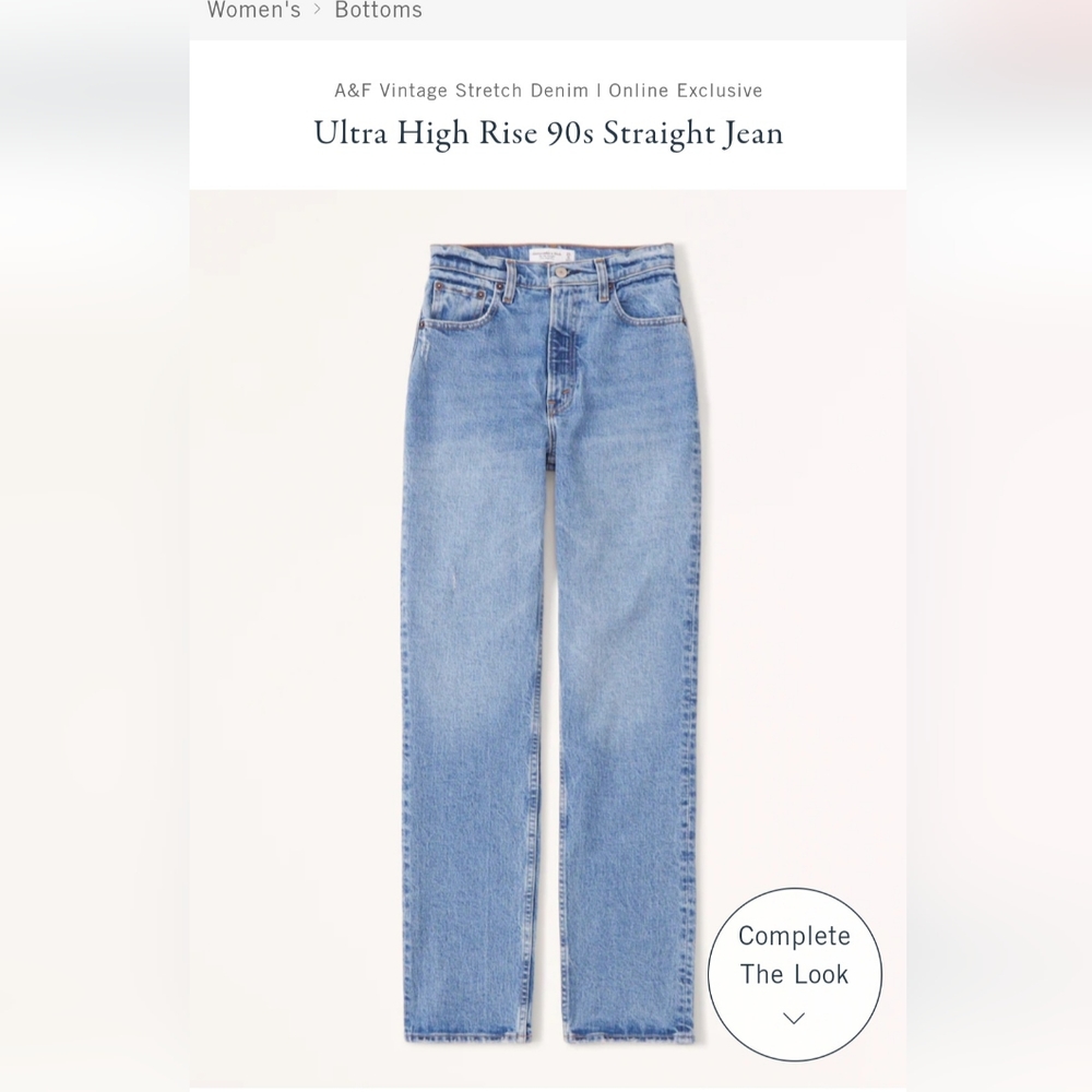 Abercrombie light wash jean